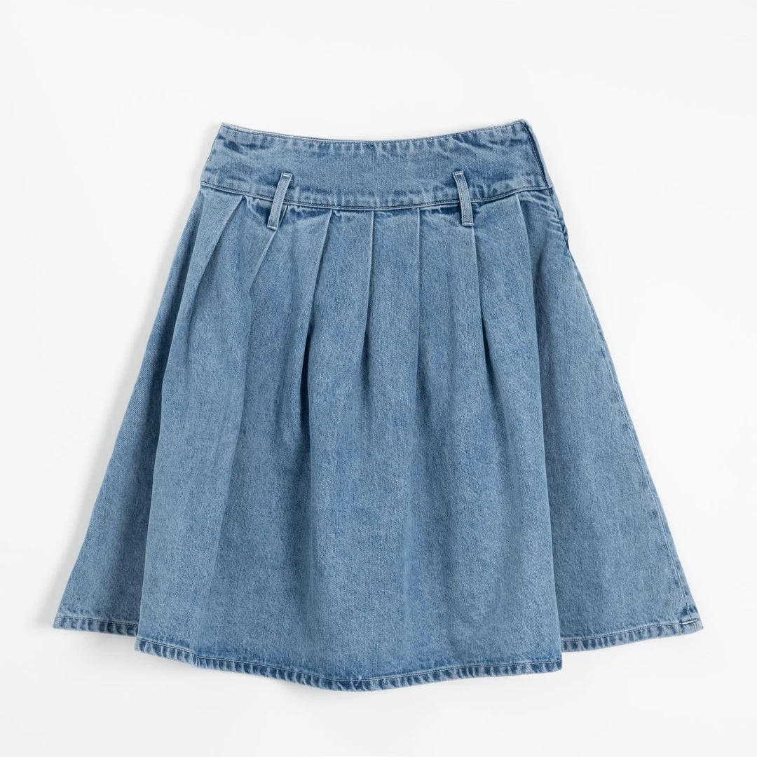 MATKASI 本期重磅做旧感小A版多褶牛仔半身短裙