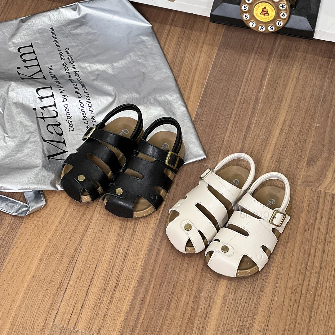 Gina夏款凉鞋儿童网红时尚休闲百搭夏季软底防滑复古舒适0381