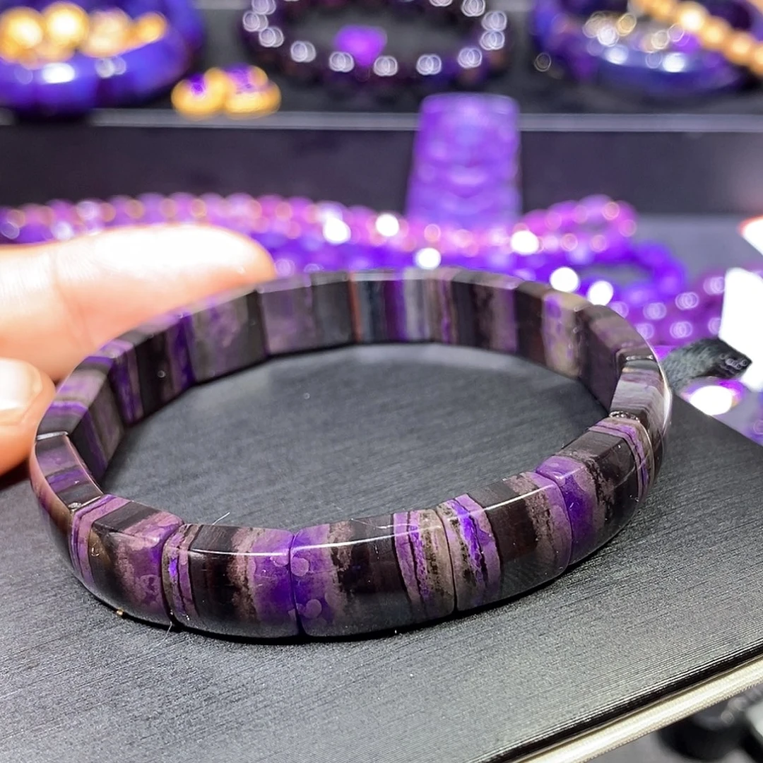 苏纪石（舒俱来）未镶嵌南非舒俱来皇家紫镯排