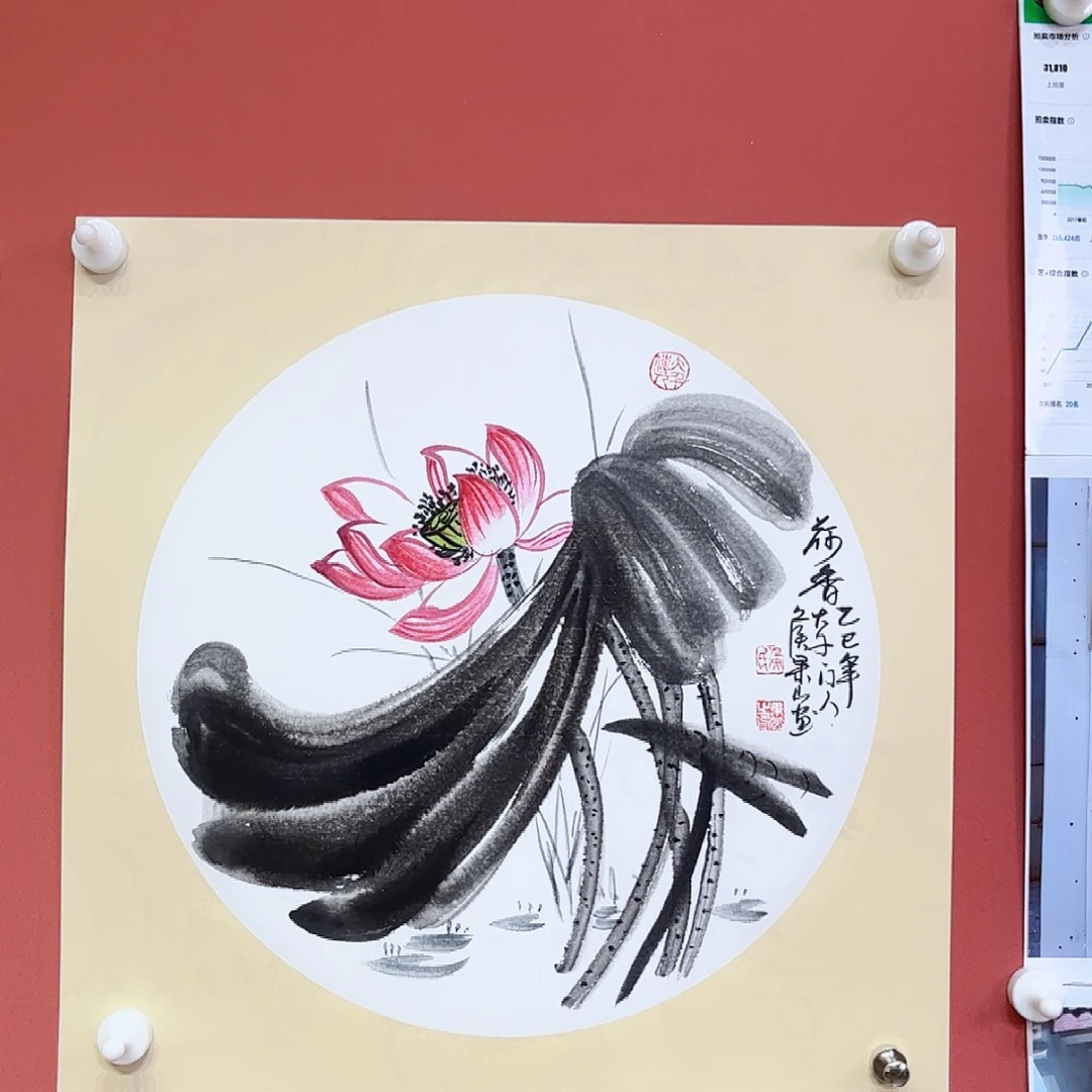 国画侯果山老师亲笔手绘作品朵
