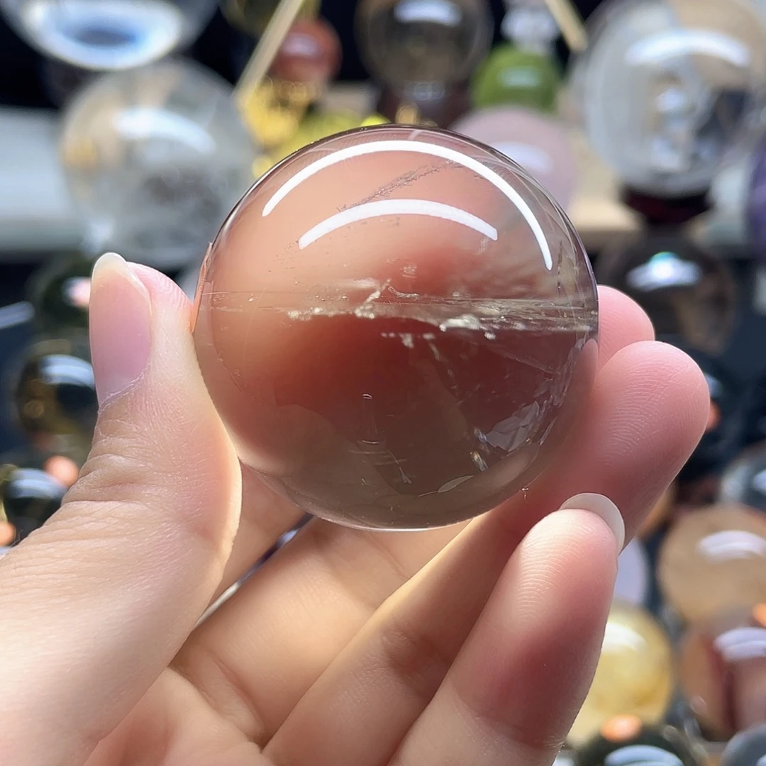 未镶嵌水晶珠宝半成品黄水晶蓝针44A10