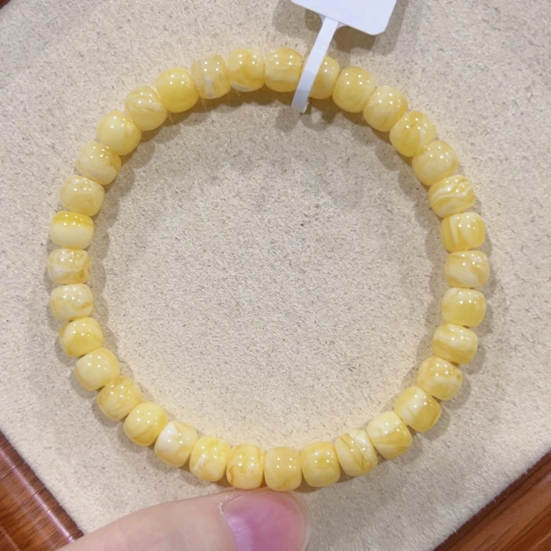 手链蜜蜡未镶嵌6.5m浓蜡虎皮妖花 开播福利 漏