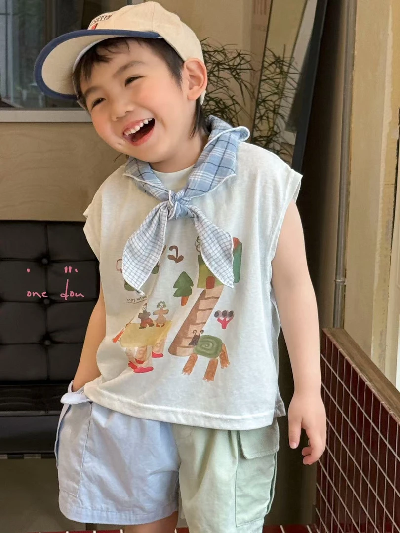 AC520~one豆·25夏~卡通房子两件套5608