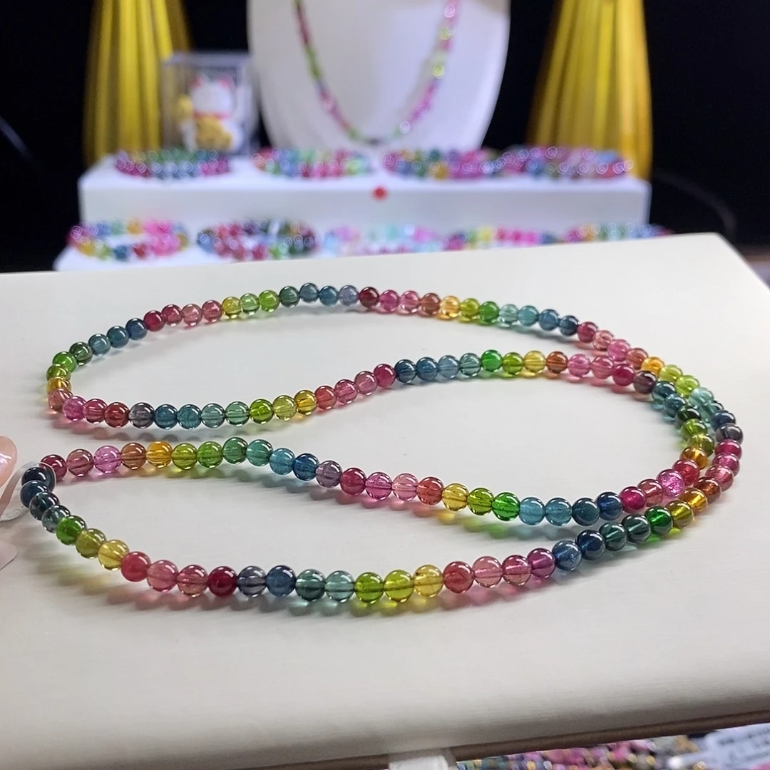 未镶嵌手链碧玺色标三圈