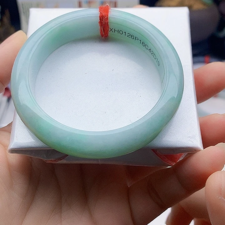 翡翠未镶嵌手镯缅甸天然翡翠A货54.6