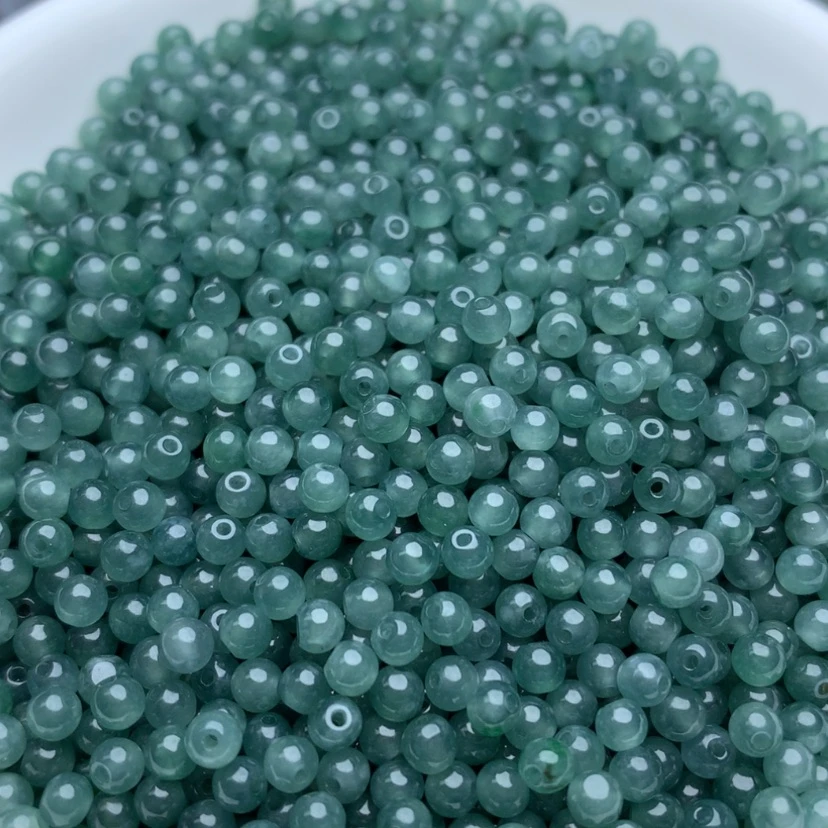 【闪购商品】翡翠手链未镶嵌卡3.5冰蓝水100颗