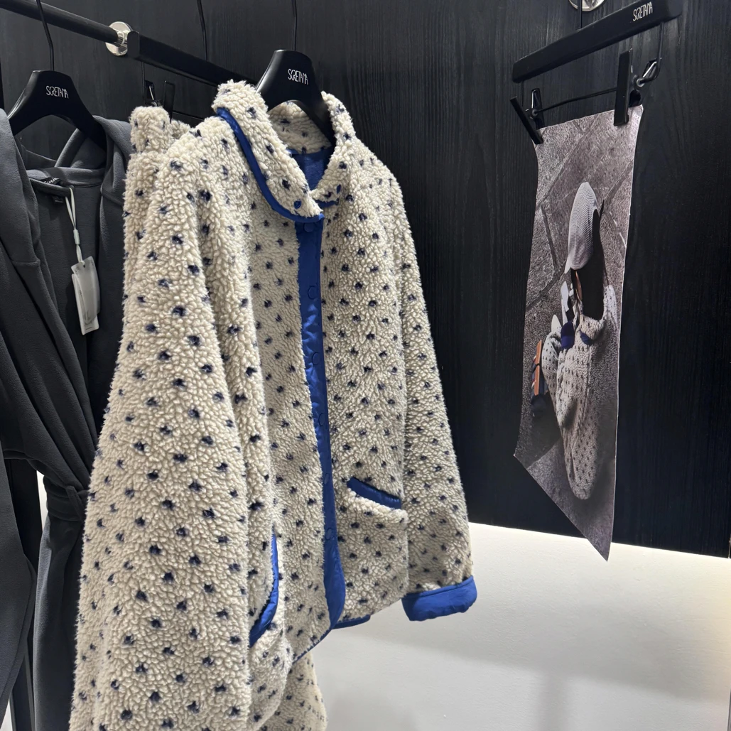 实拍！！【秘鲁蓝】港风复古秋冬颗粒绒翻领家居服加绒加厚可正反两穿