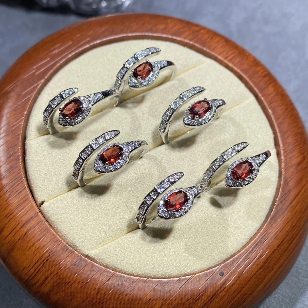 石榴石 蛇戒戒指 多样性发其一【SLS0061】