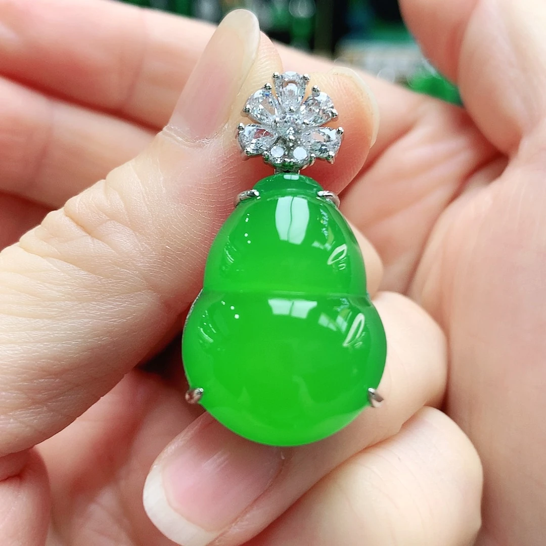 玛瑙/玉髓吊坠银S925镶嵌