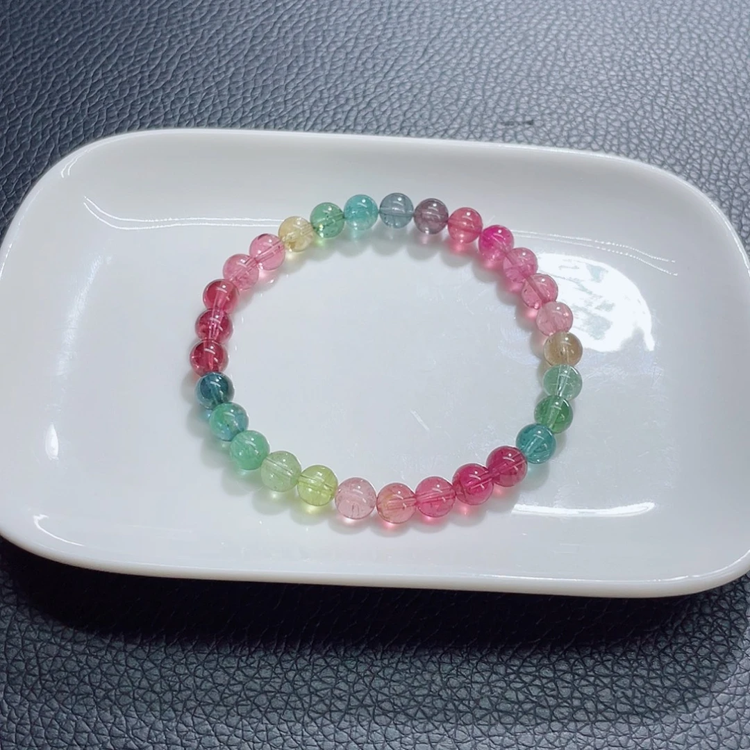 未镶嵌手链碧玺6.6mm左右