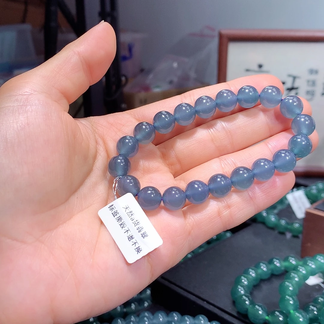 腾***马翡翠未镶嵌手链天然a货翡翠手串