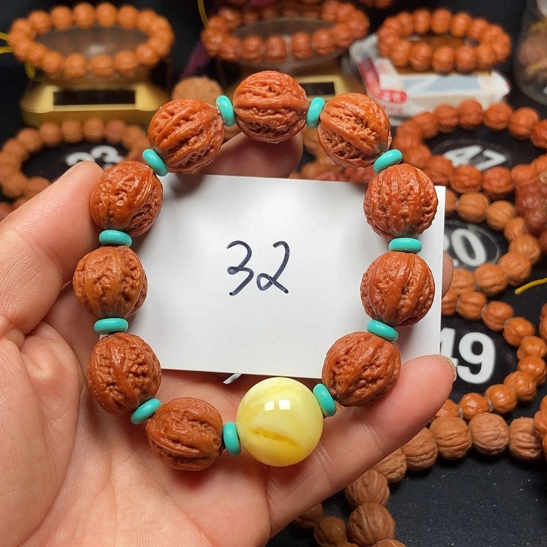 文玩核桃手串西瓜纹18