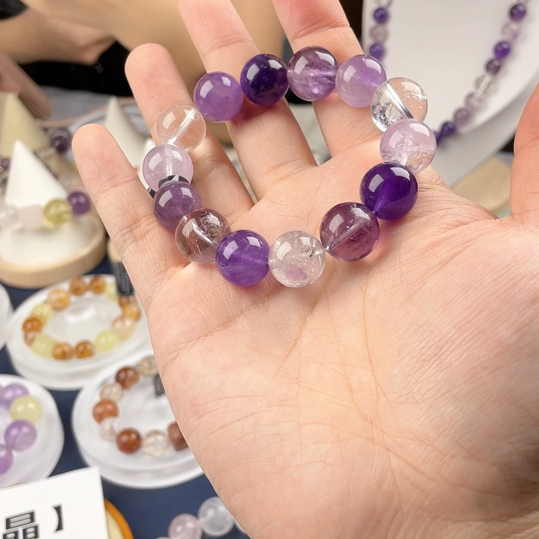 银S925镀金镶嵌手链水晶