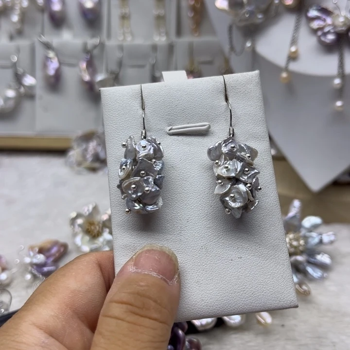 银S925镶嵌淡水珍珠发饰