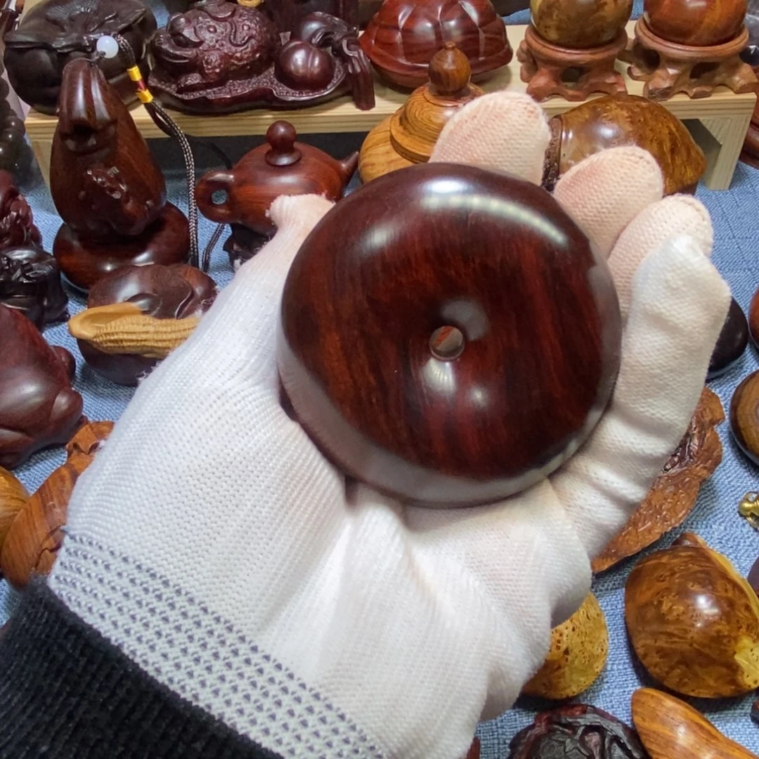 小叶紫檀手串/手链段光紫檀平安扣