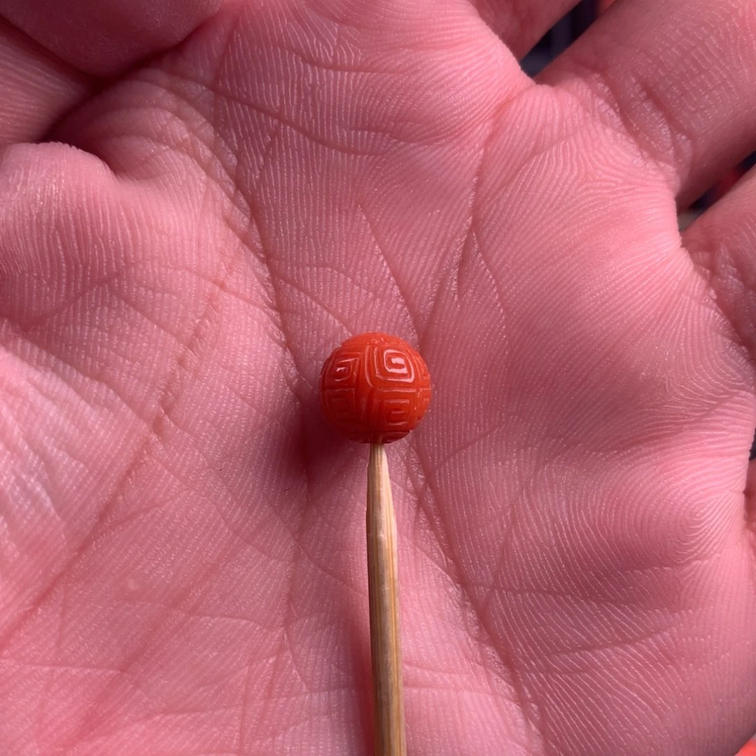 南红玛瑙精工雕刻回纹9+未镶嵌