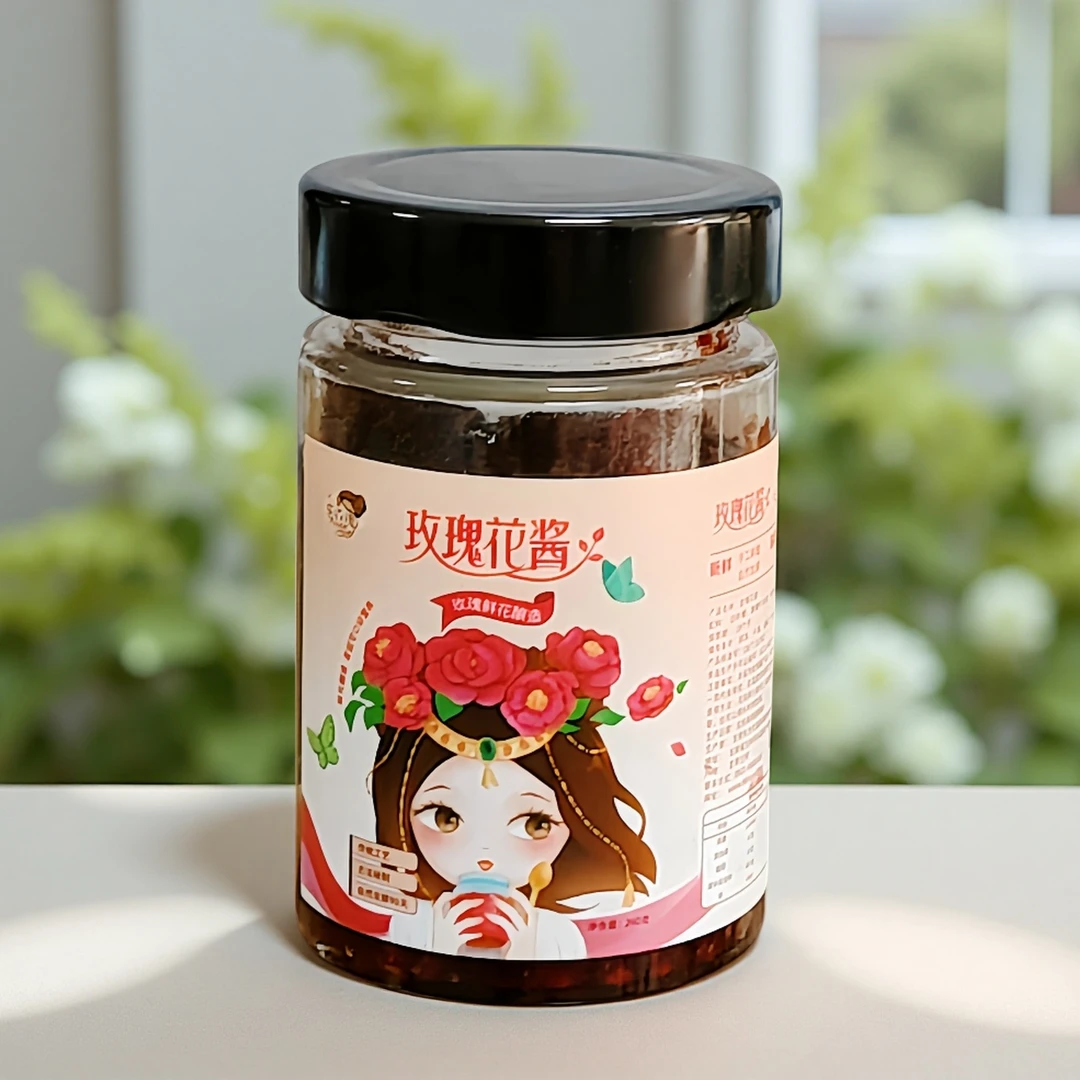 【玫间温度】苦水玫瑰花酱（瓶装280g）特产营养美味纯正