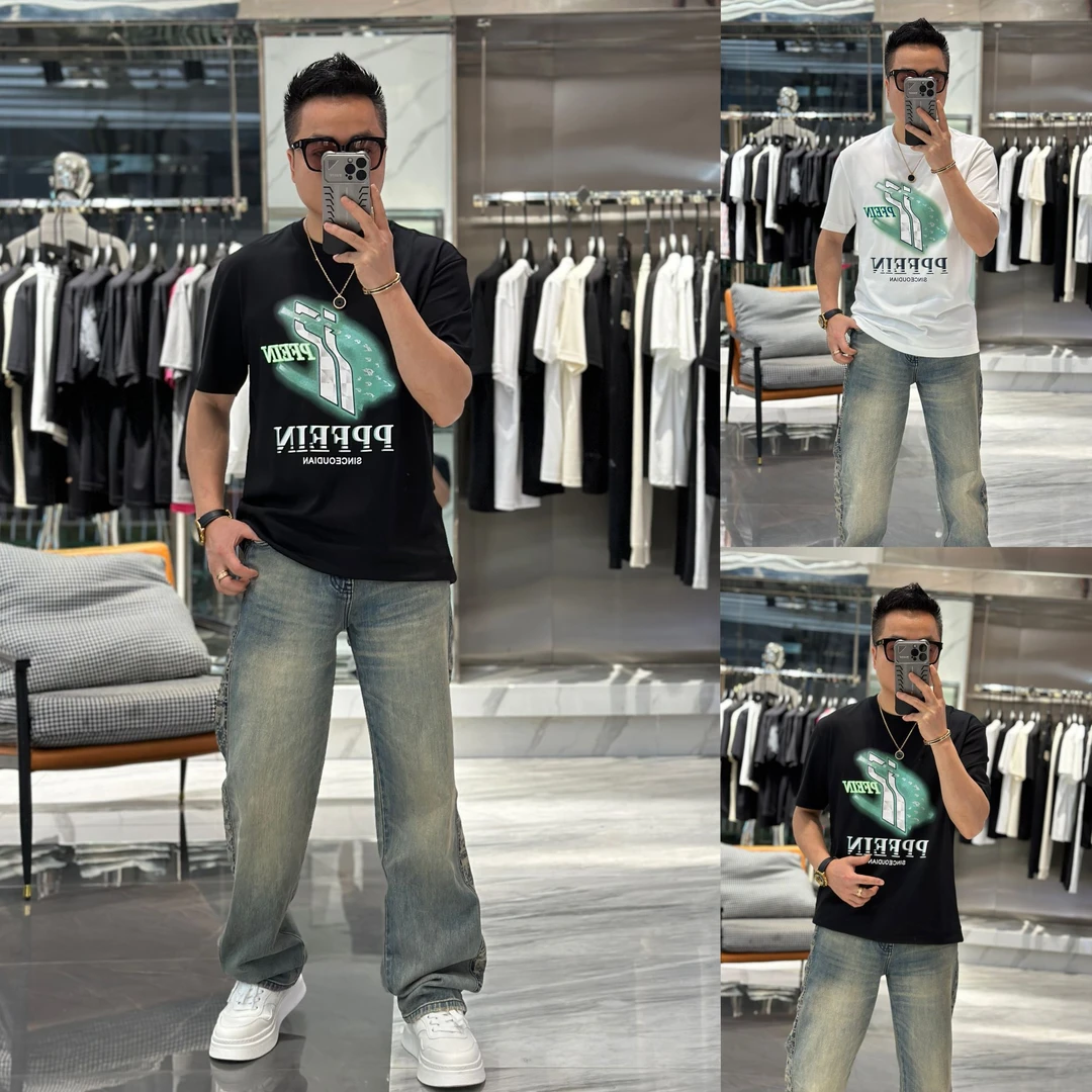 【发现者】2025欧货男士轻奢高定品牌PHFIENPPFEIN圆领短袖宽松8019