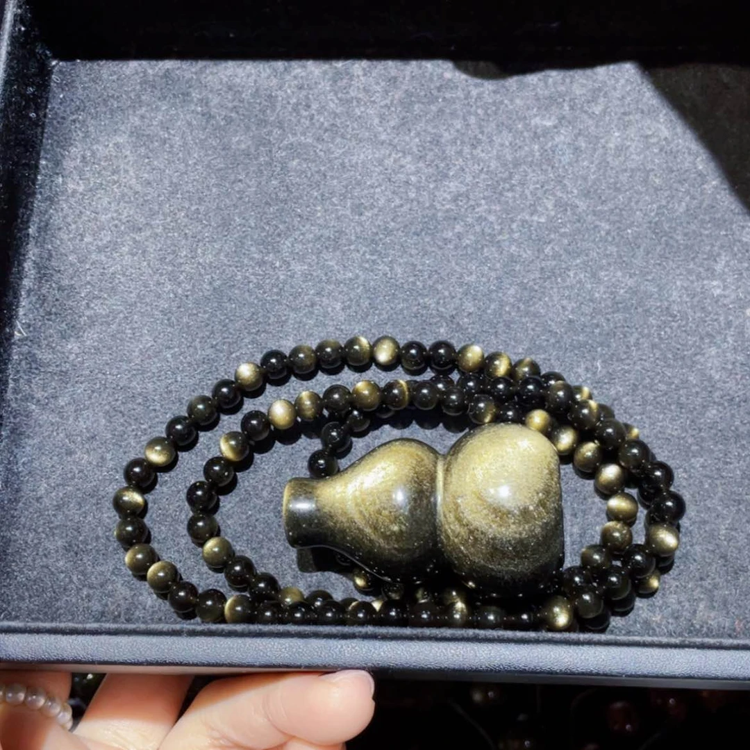 【闪购商品】黑曜岩套链未镶嵌我*?