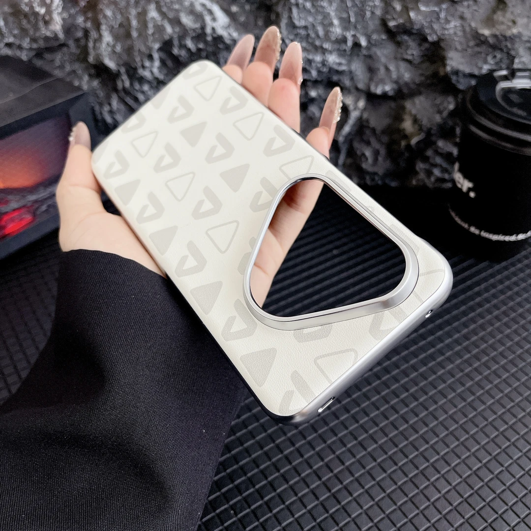 适用华为pura80pro手机壳新款素皮超薄防摔pura80ultra印花保护套