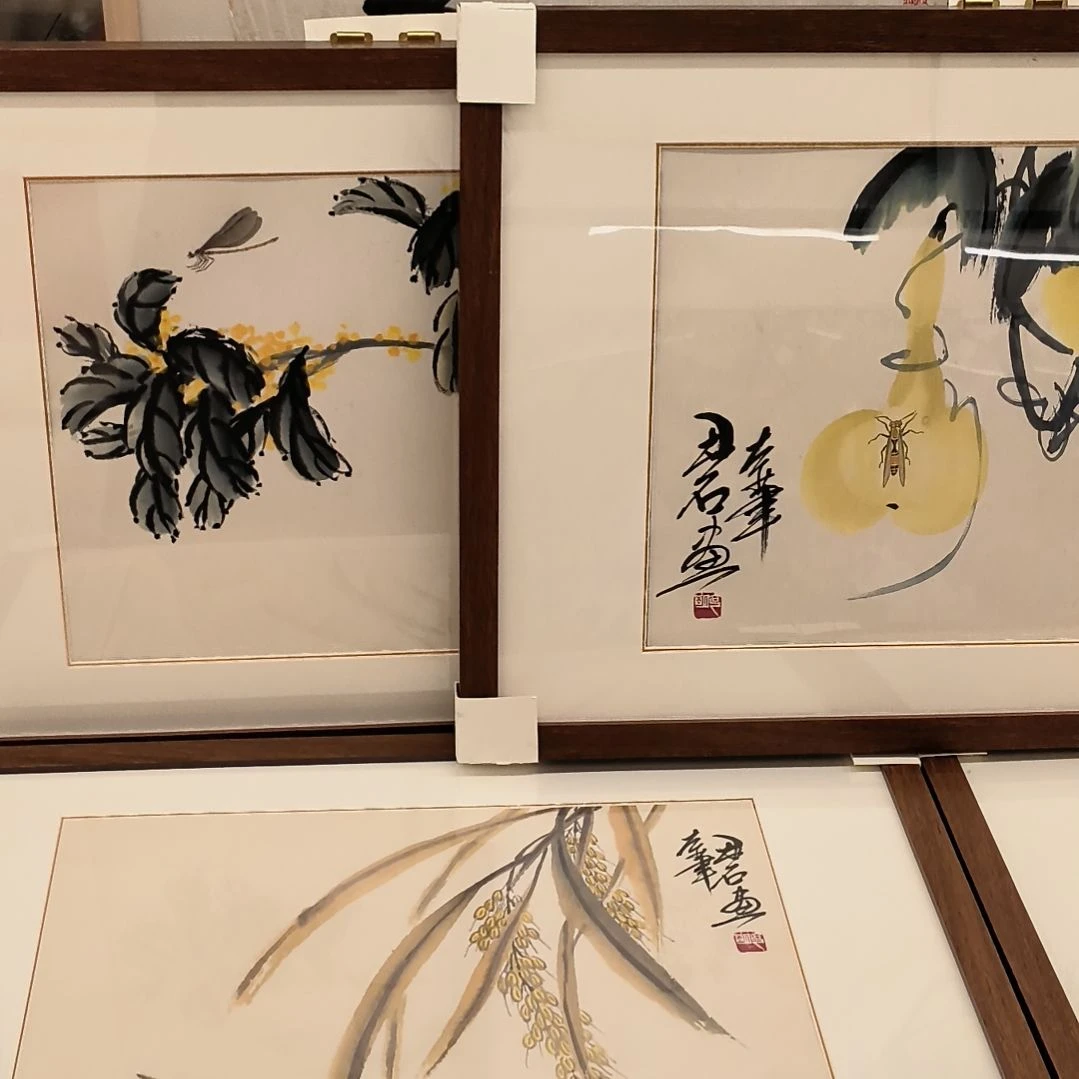 用***4国画画作精品带框发作品