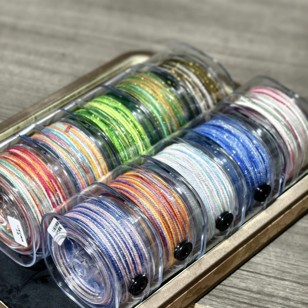 新品星空段染棉线1.2mm星空棉线一卷30米