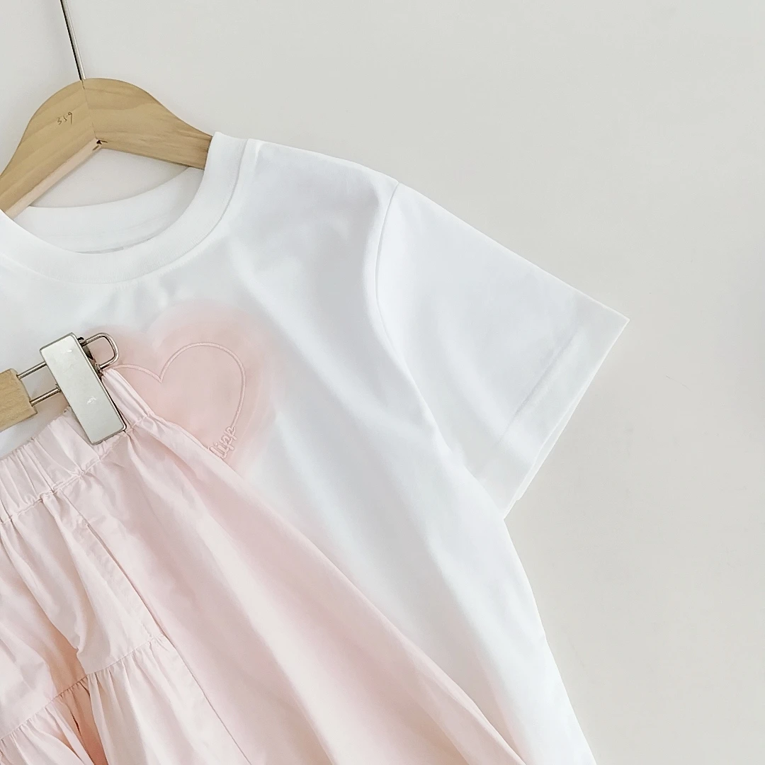 A 女童短袖爱心套裙 1814