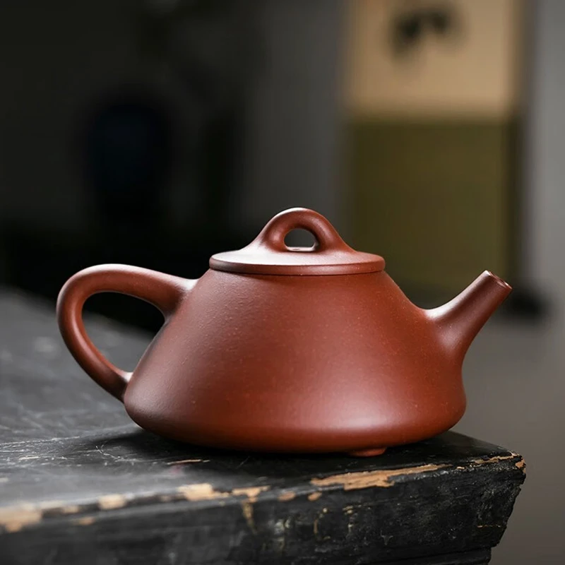 京峰阁宜兴正宗紫砂壶 原矿底槽清石瓢壶 高档纯全手工泡茶壶茶具