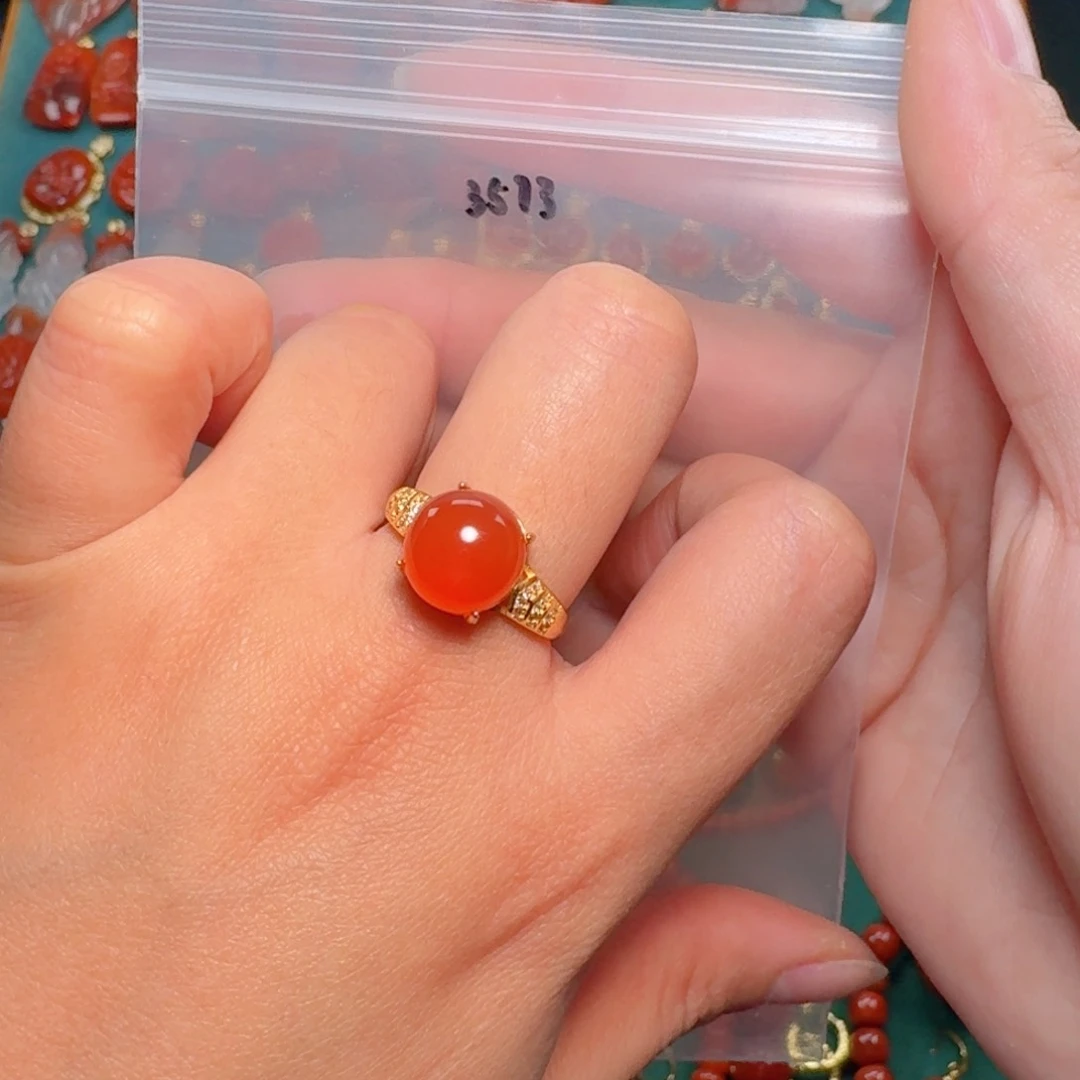 南红玛瑙南红银S925镶嵌