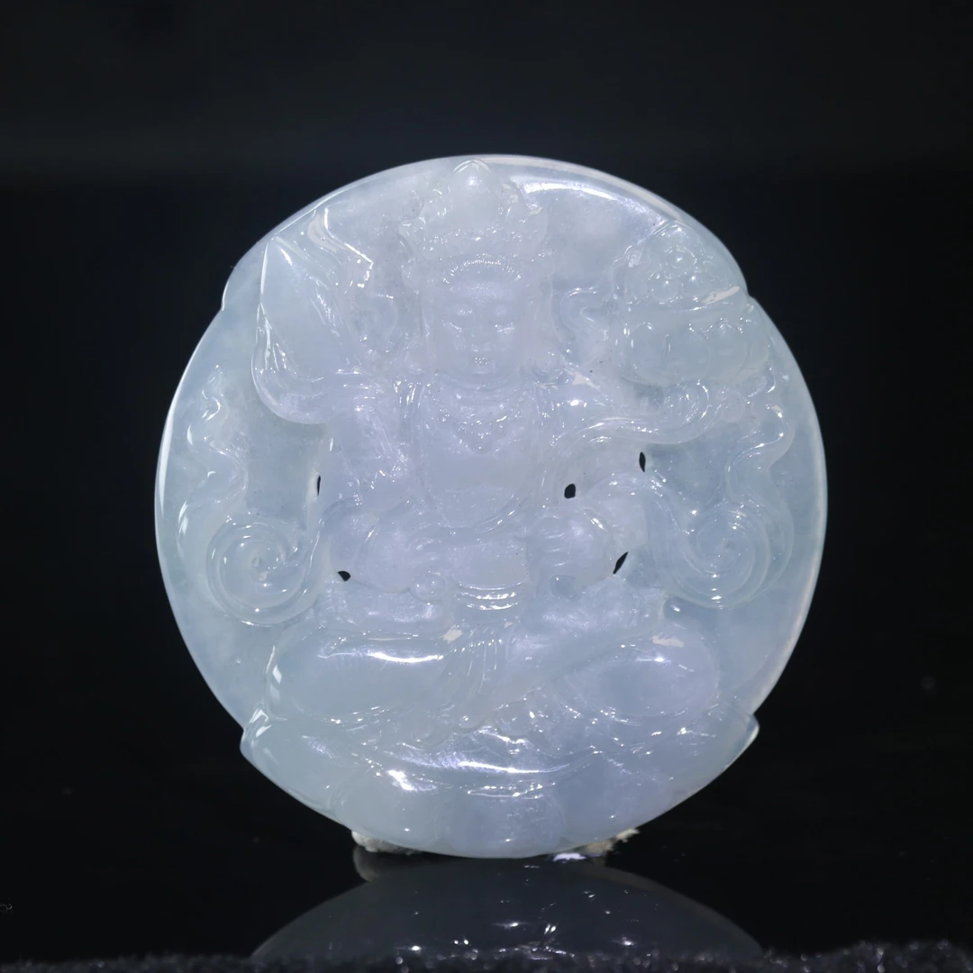 19天然缅甸翡翠A货冰虚空藏/200490/北京银座拍卖