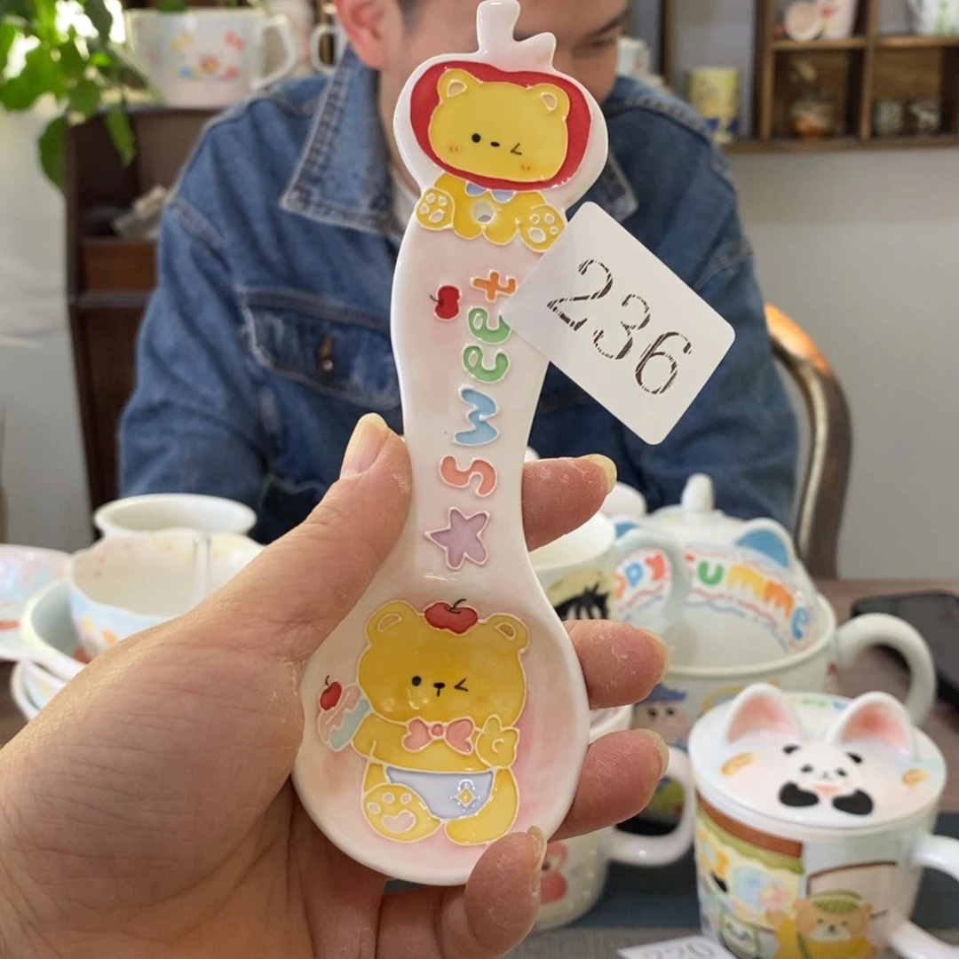 瓷片景德镇釉下彩手绘