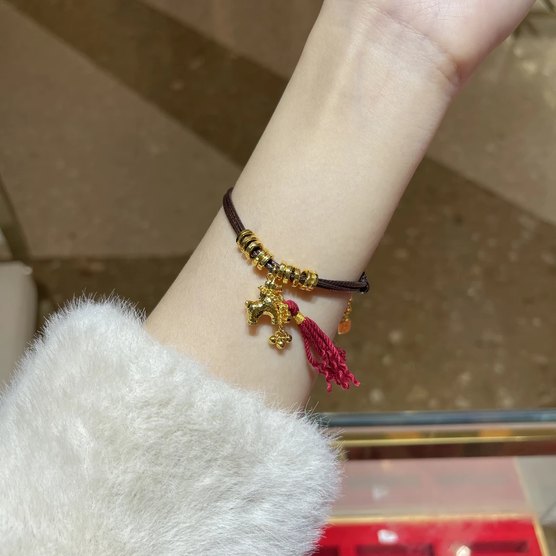 足银皮质手链 小马手链马上有钱 惊喜袋专享