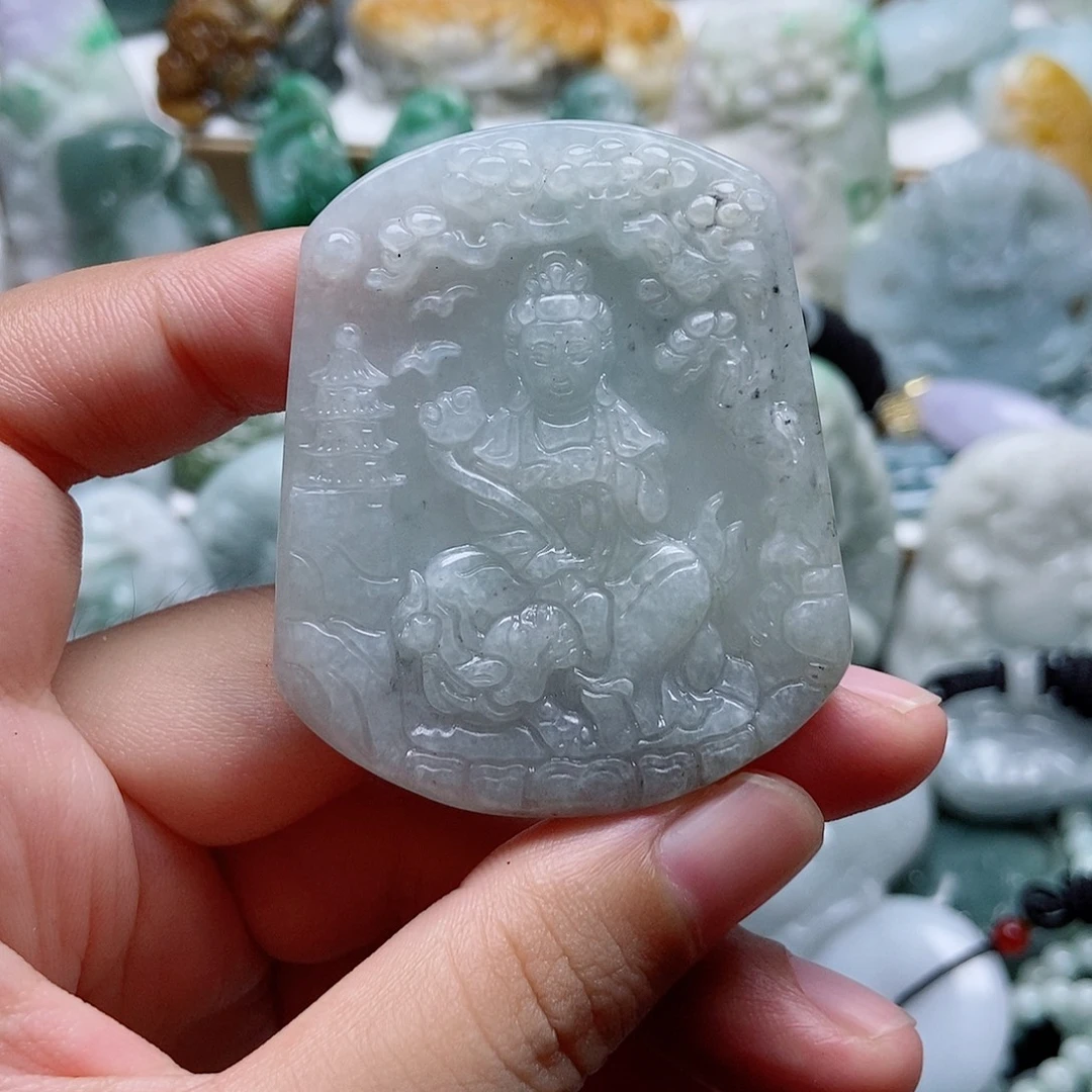 翡翠未镶嵌吊坠(不含链)1