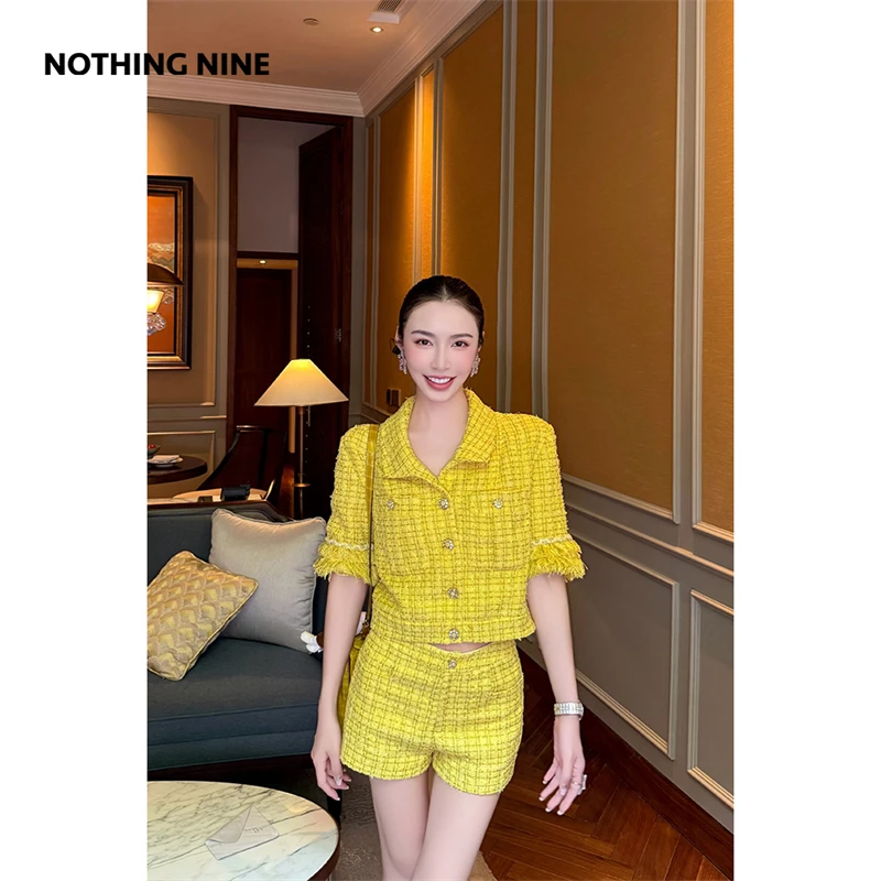 NOTHING NINE鲜果派对水钻外套/短裤