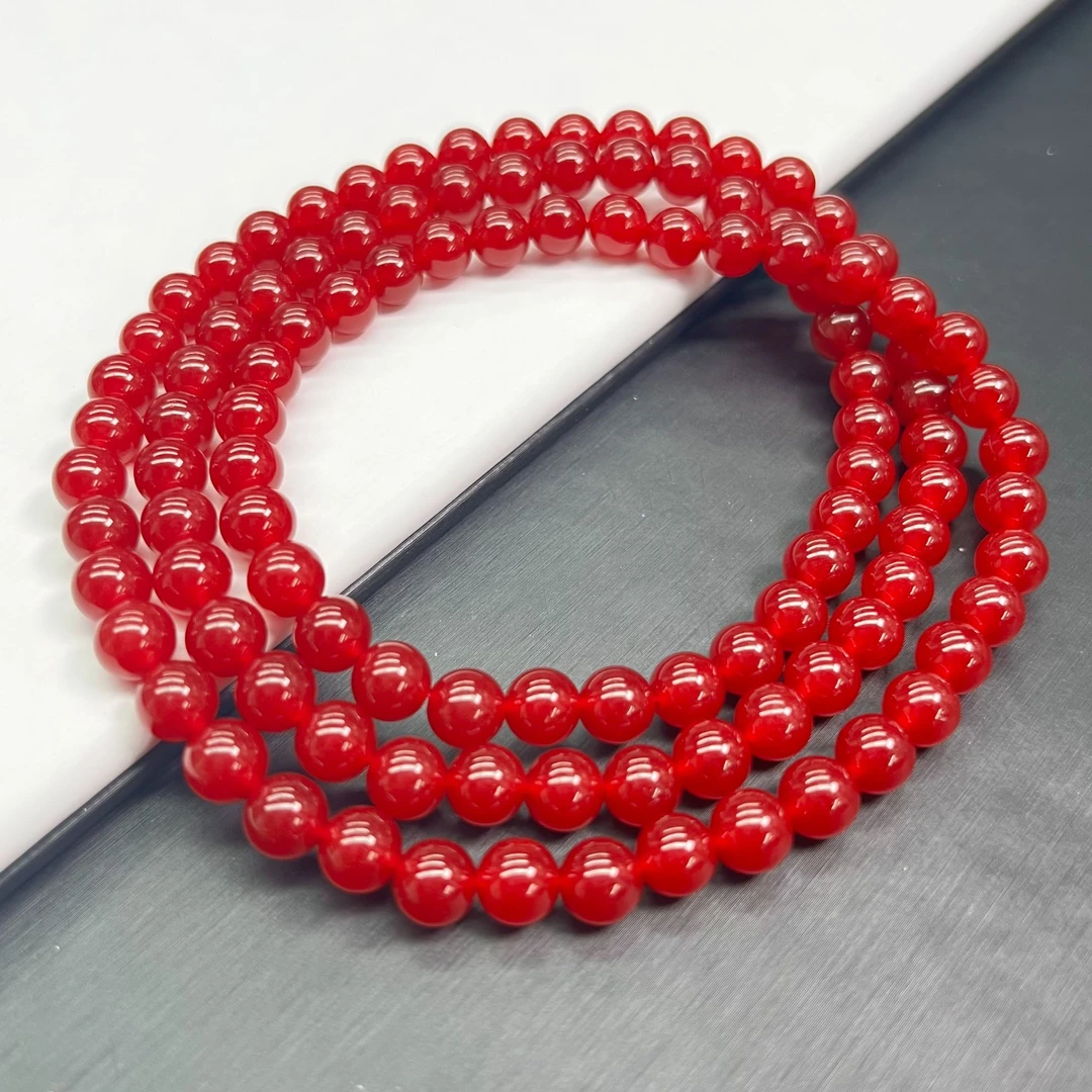 A289 红卡108颗链8mm手链百搭