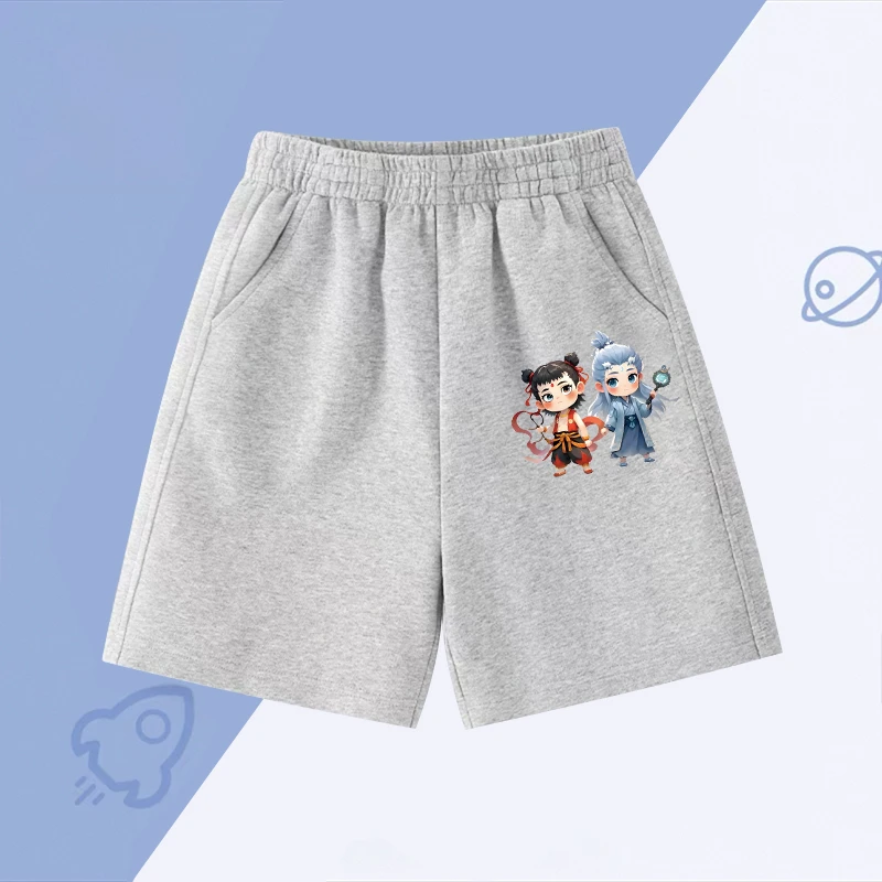 男童短款纯棉薄款夏季外穿运动裤子五分裤儿童中大童男孩夏装童装