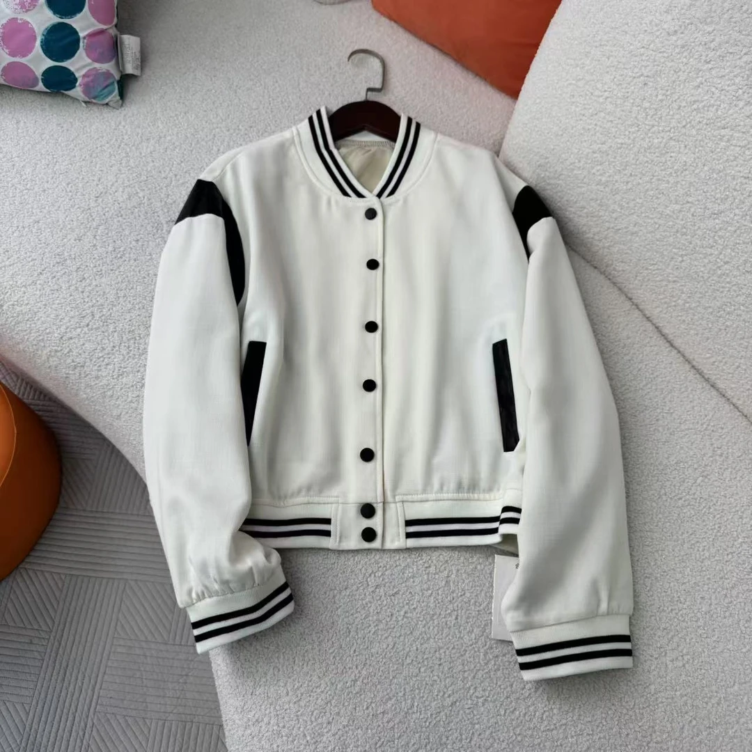 春季女长袖立领夹克衫棒球服外套