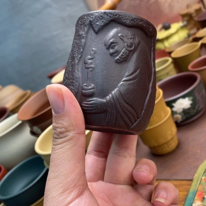 紫砂茶杯原矿紫砂主人杯