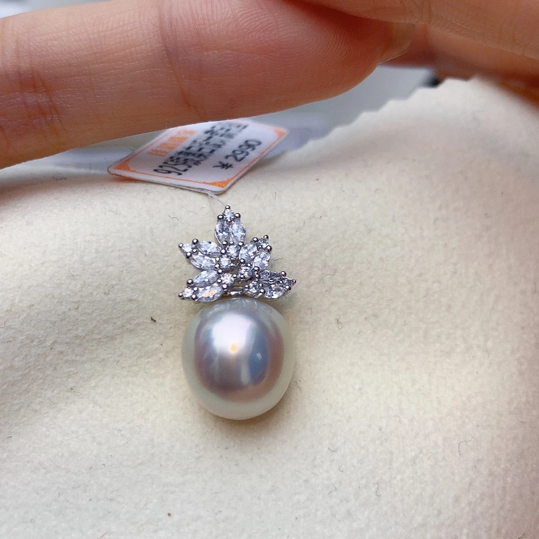 颈饰银S925镶嵌海水珍珠w47