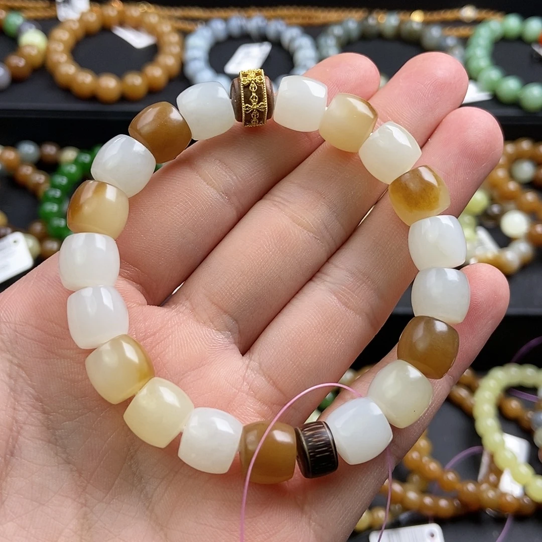 和田玉未镶嵌手链