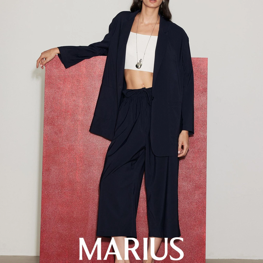 MARIUS"预言家2.0"奢牌ROYALRUYI丝光西装花苞腰半裙