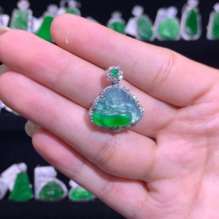 【闪购商品】颈饰银S925镶嵌翡翠天然翡翠