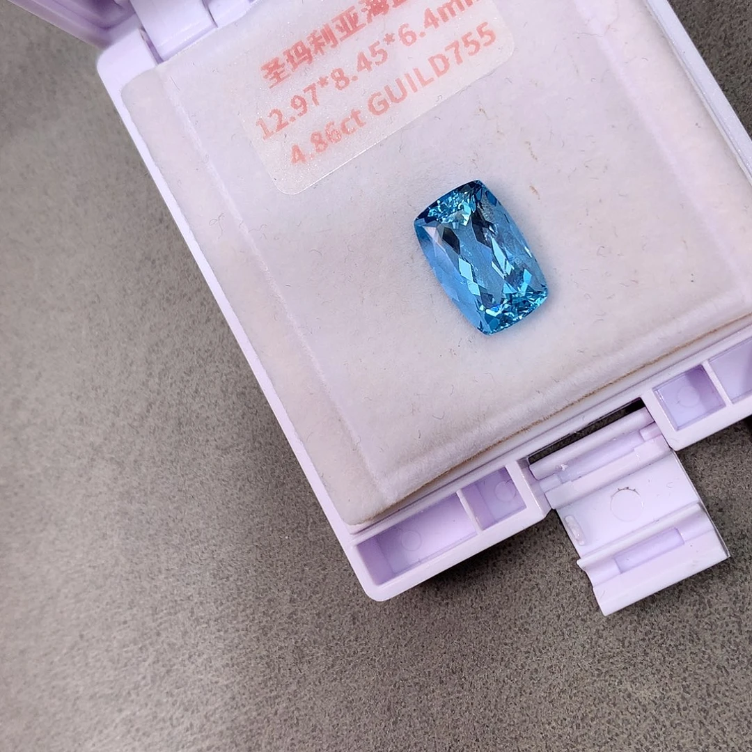 裸石海蓝宝石4.86克拉