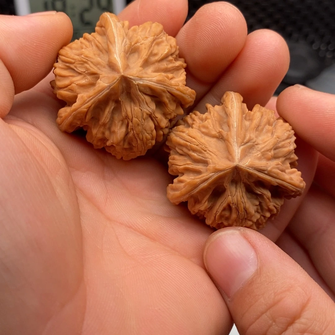 文玩核桃把件40三棱