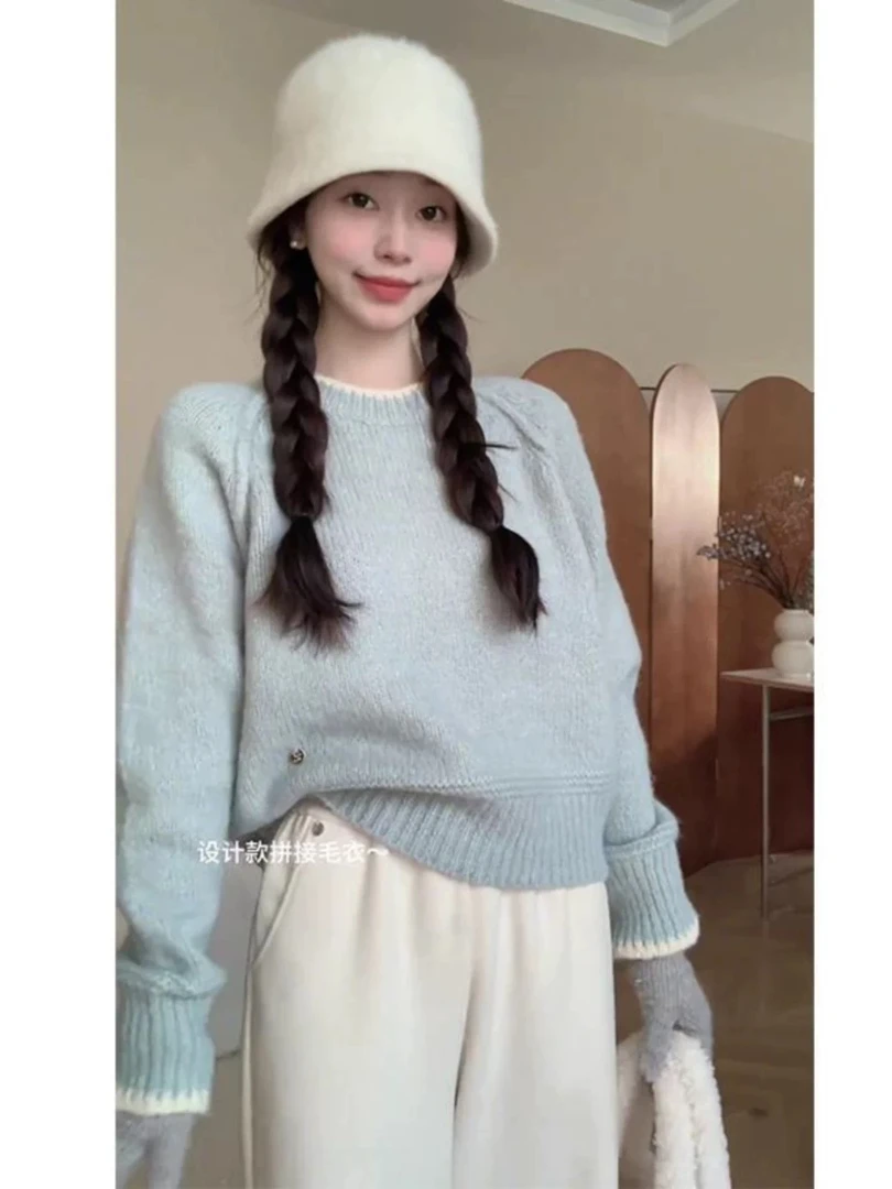 女童毛衣秋冬季新款洋气时尚儿童针织保暖休闲上衣zb5322简约童品