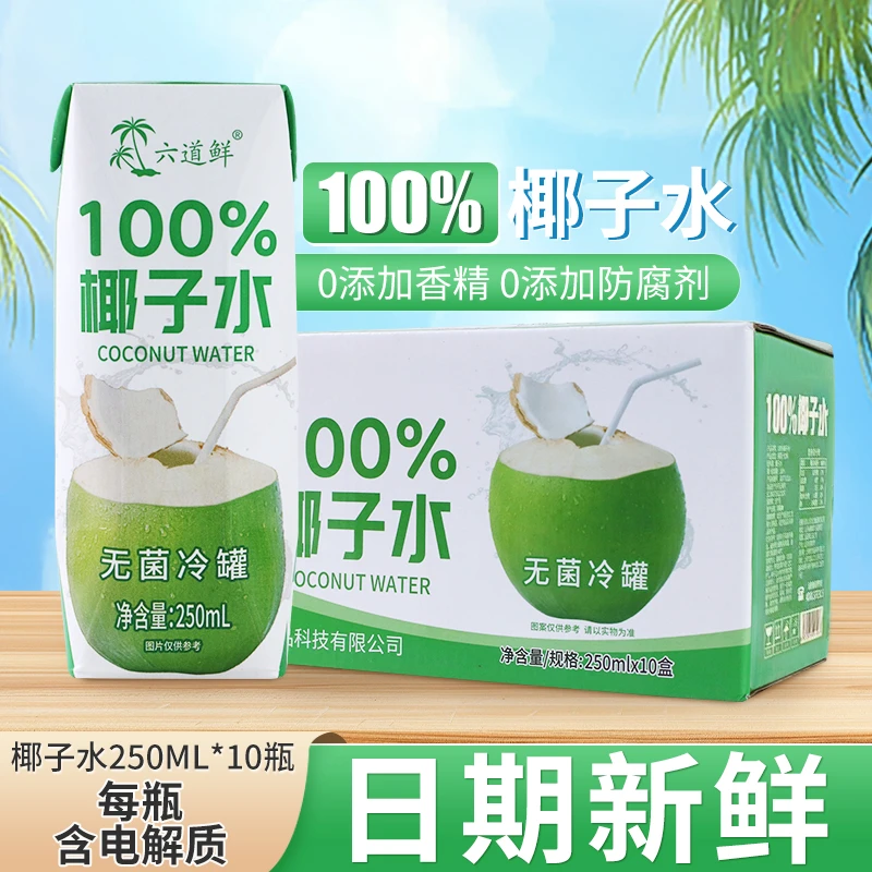六道鲜夏季解腻椰子水椰子汁无菌冷灌工艺饮料孕妇也可放心喝