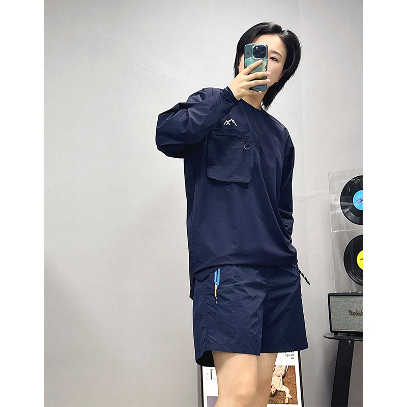 夏季轻薄速干透气长袖男女同款户外透气凉爽防晒宽松运动上衣T恤