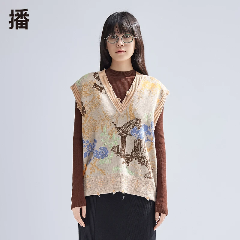 播层次感色彩花纹马甲BDR1SD0418