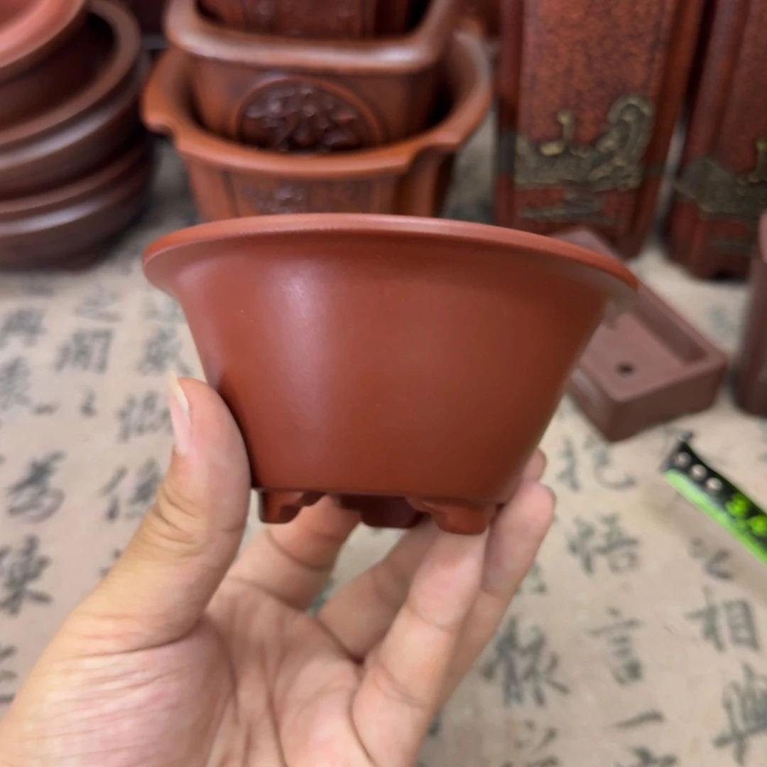 紫砂花盆宜兴紫砂正品10.5x5