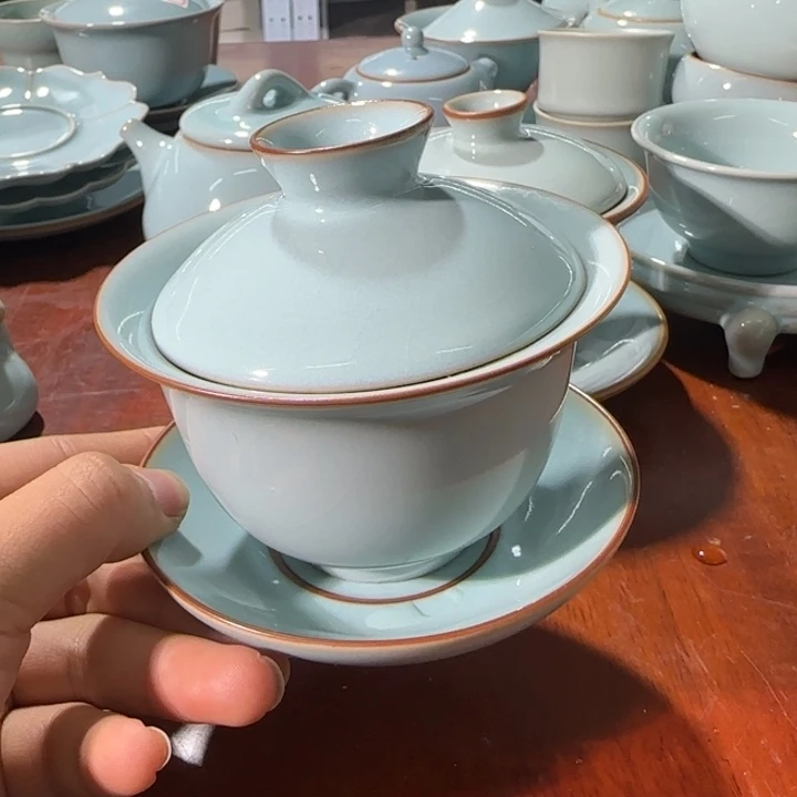 蓝***湾微瑕天青元宝福利一对